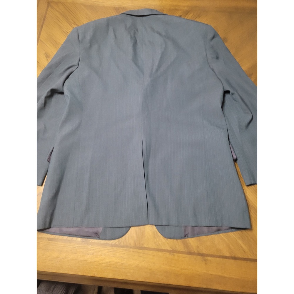 Kuppenheimer Mens Clothiers Charcoal Pinstripe Wool Blend Blazer Size 44R - Picture 5 of 9